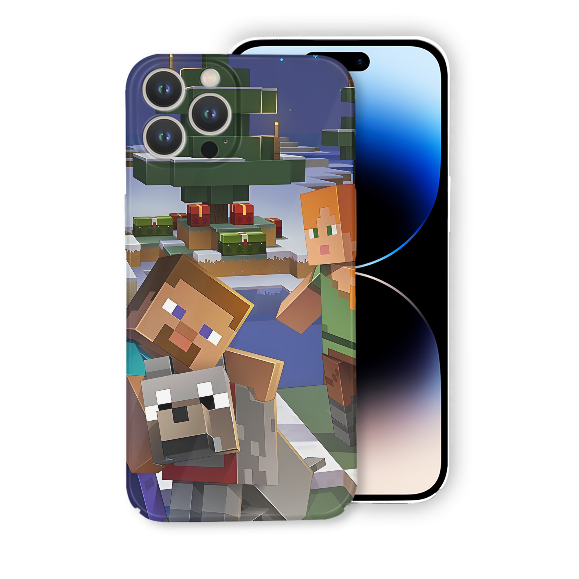 （画像用） マインクラフト ブロックの世界 Minecraft MC Block world 【iPhone 14シリーズ対応】ハードケース